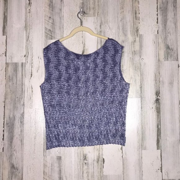 RAFAEL lavender crinkle scrunch popcorn shell top size M - Picture 3 of 5